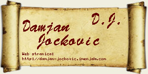 Damjan Jocković vizit kartica
